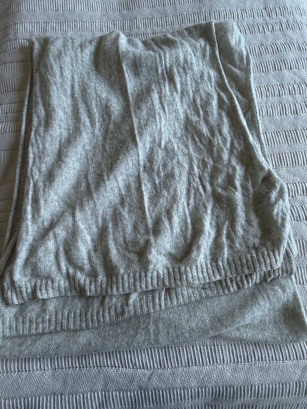 100% Cashmere Shawl/Scarf Light Gray Claudia Nichole 22"x100"